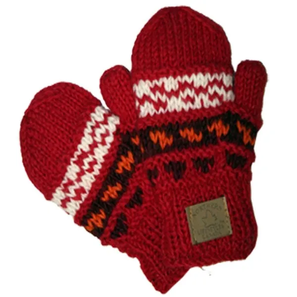 100% Wool Mittens/Gloves for Kids. Fleece Lining. handmade in Nepal.