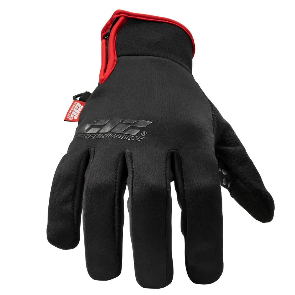 212 Performance TJG-0509 Silicone Palm Zipper Cuff Tundra Jogger Gloves, Medium Black