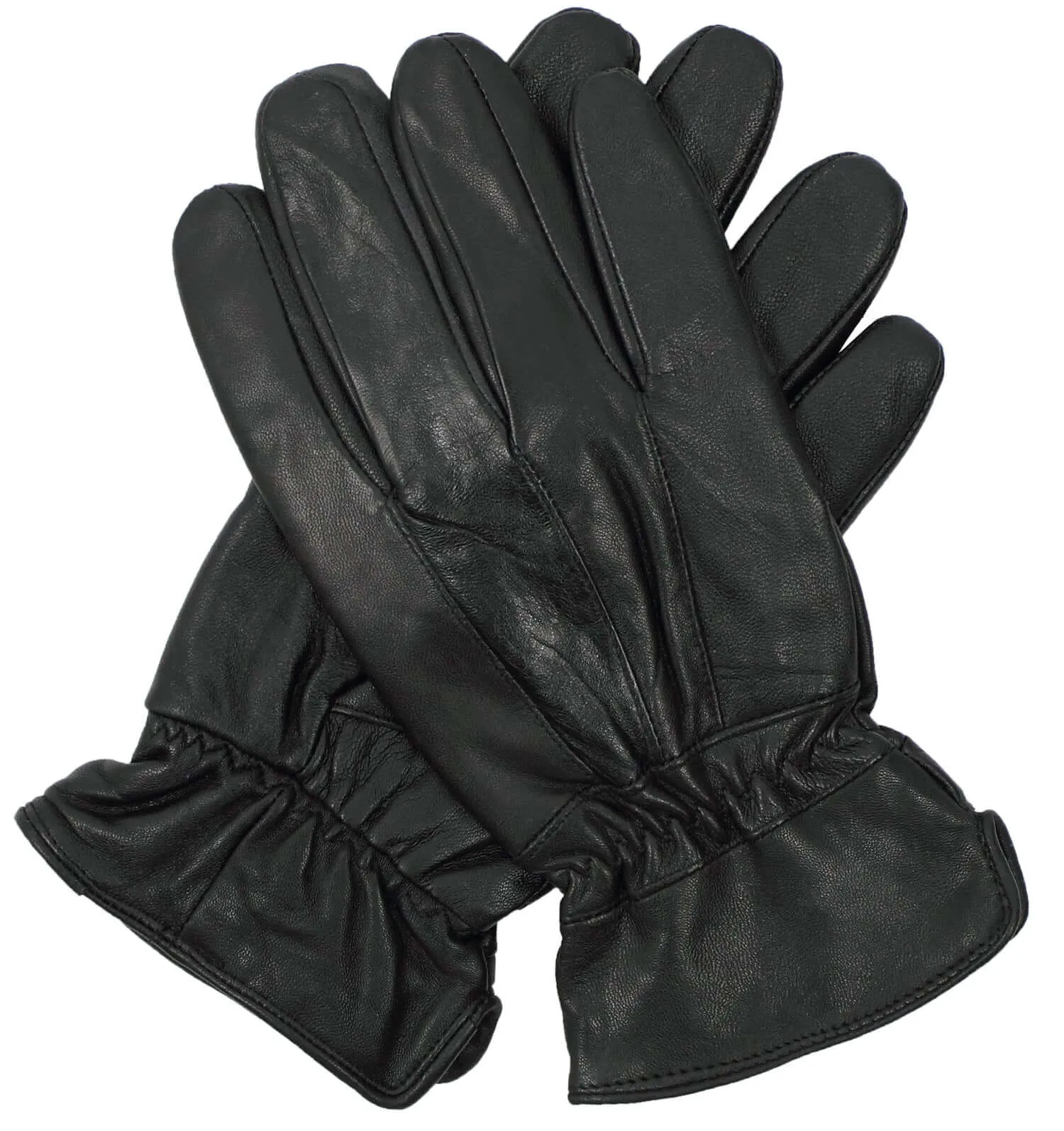 3M THINSULATE Mens Genuine Leather Gloves Patch Thermal Lining Warm Winter  - Black