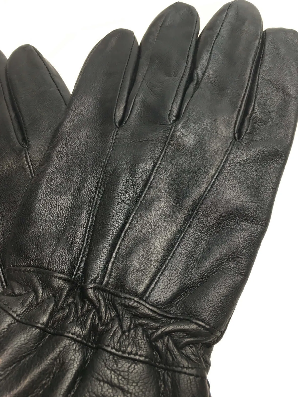 3M THINSULATE Mens Genuine Leather Gloves Patch Thermal Lining Warm Winter  - Black