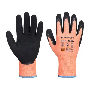 (6/Case) Portwest Vis-Tex Winter HR Level A4 Cut Resistant Nitrile Coated Glove