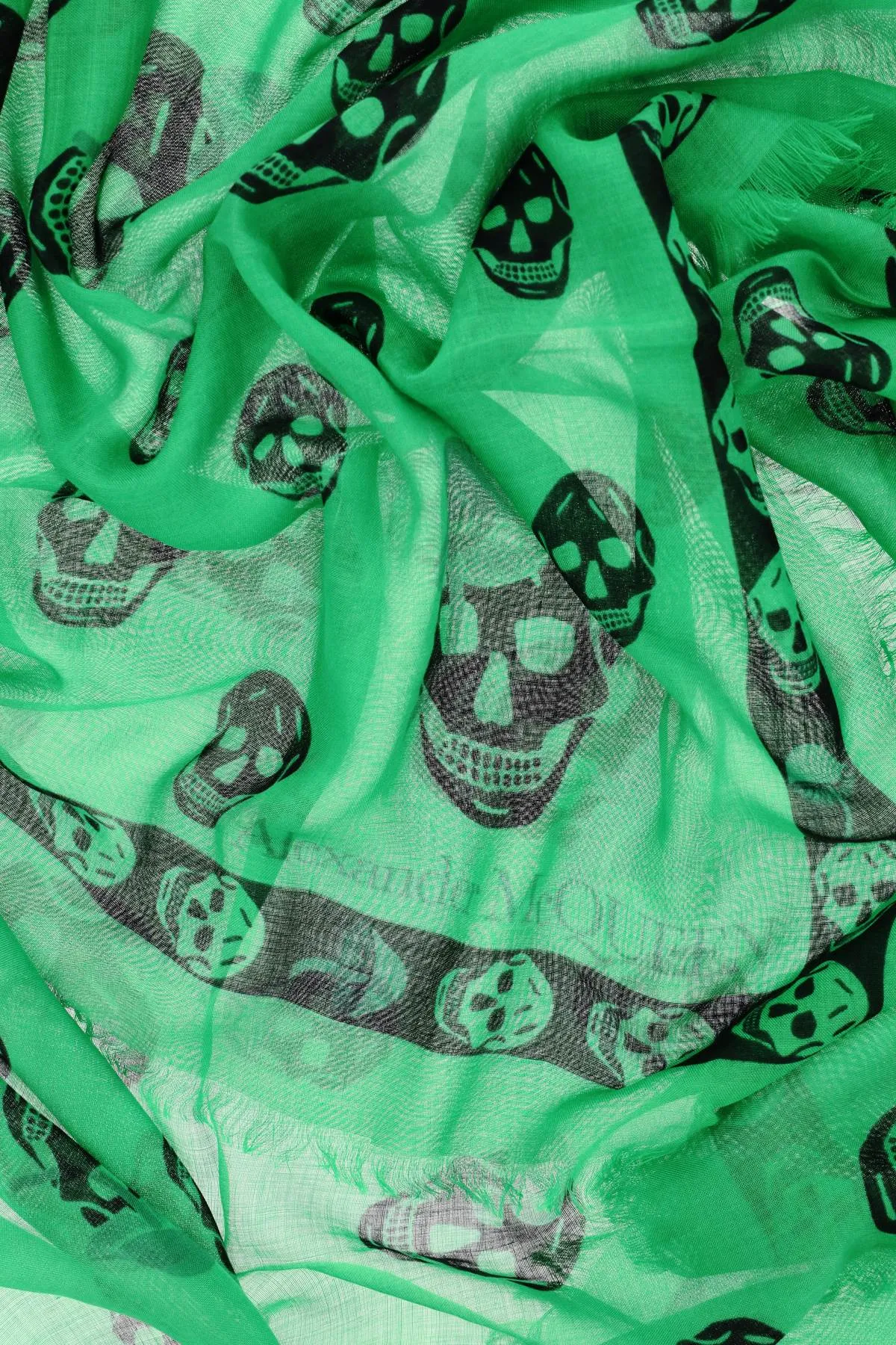 Alexander mcqueen mushrooms skull scarf