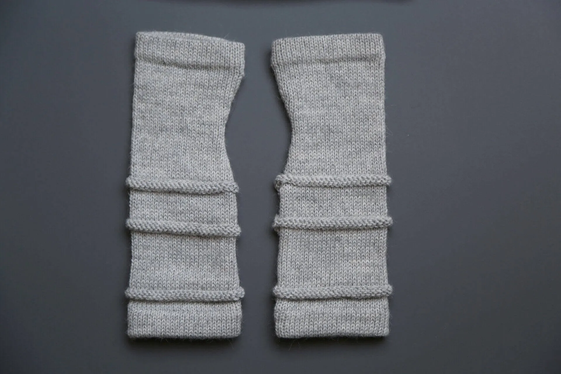 Alpaca Fingerless Gloves Grey