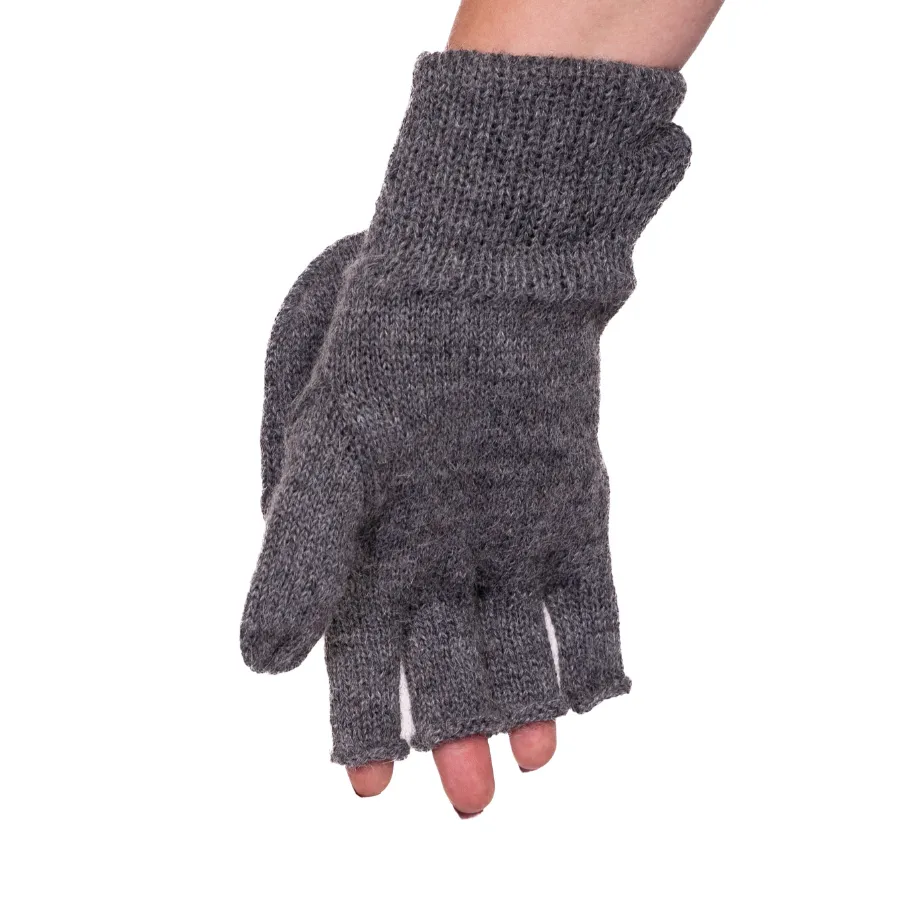 Alpaca Lightweight Flip Mittens