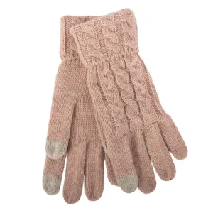 Aran Cable Cuff Fine Knit Gloves