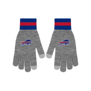 Buffalo Bills Gray Knit Texting Gloves