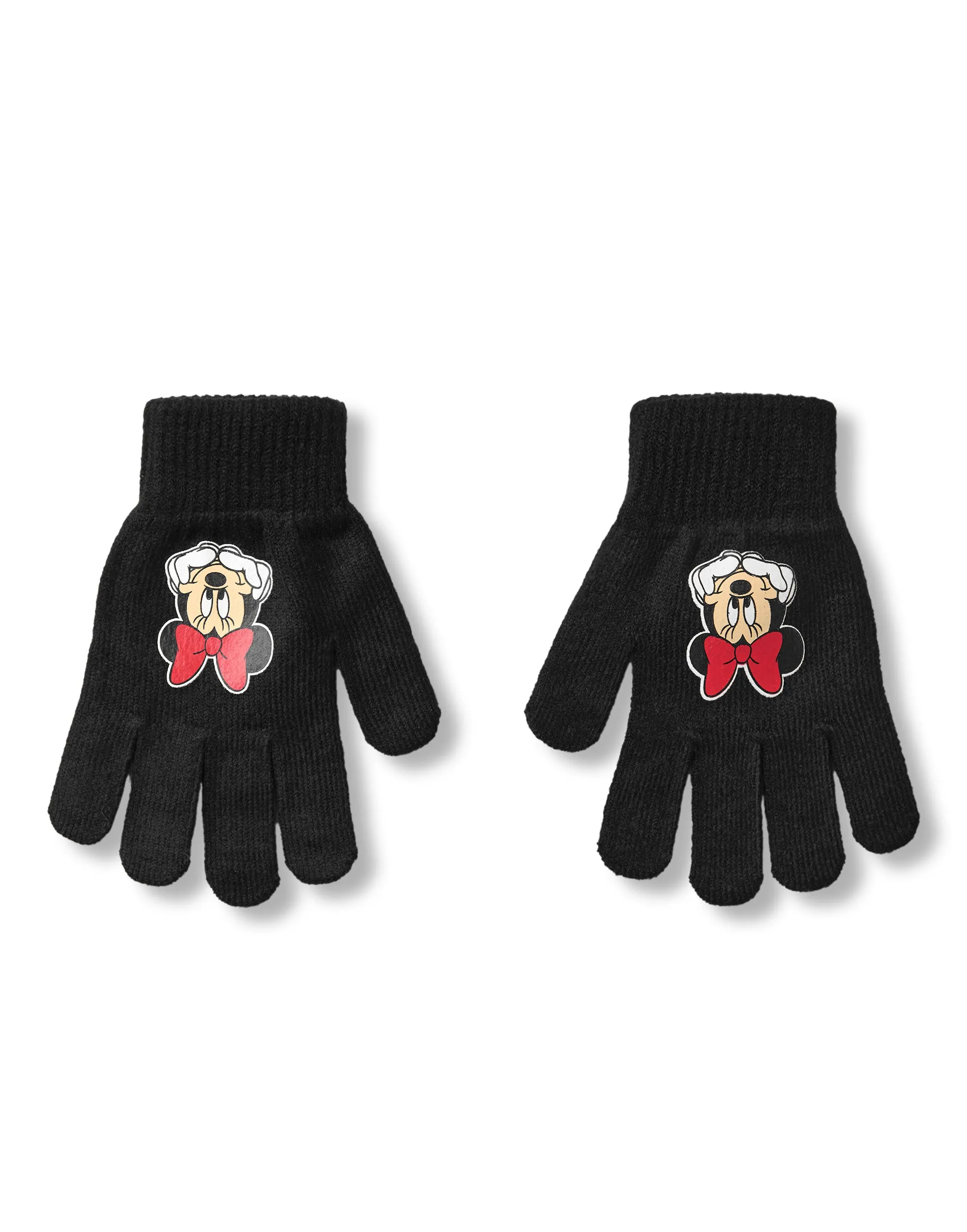 Disney Minnie Mouse Girls Beanie Hat & Gloves Set