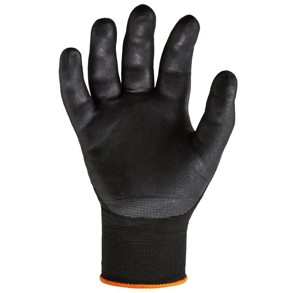 Ergodyne 17951 #7001 XS Black Nitrile Coated Gloves