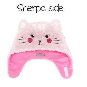 flapjacks reversible sherpa hat cat superhero