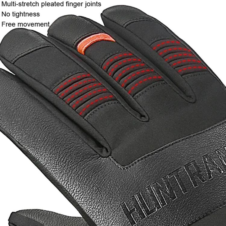 HUNTRANGE A055 Waterproof Riding Sports Touch Screen Keep Warm Gloves, Size: XL(Black)