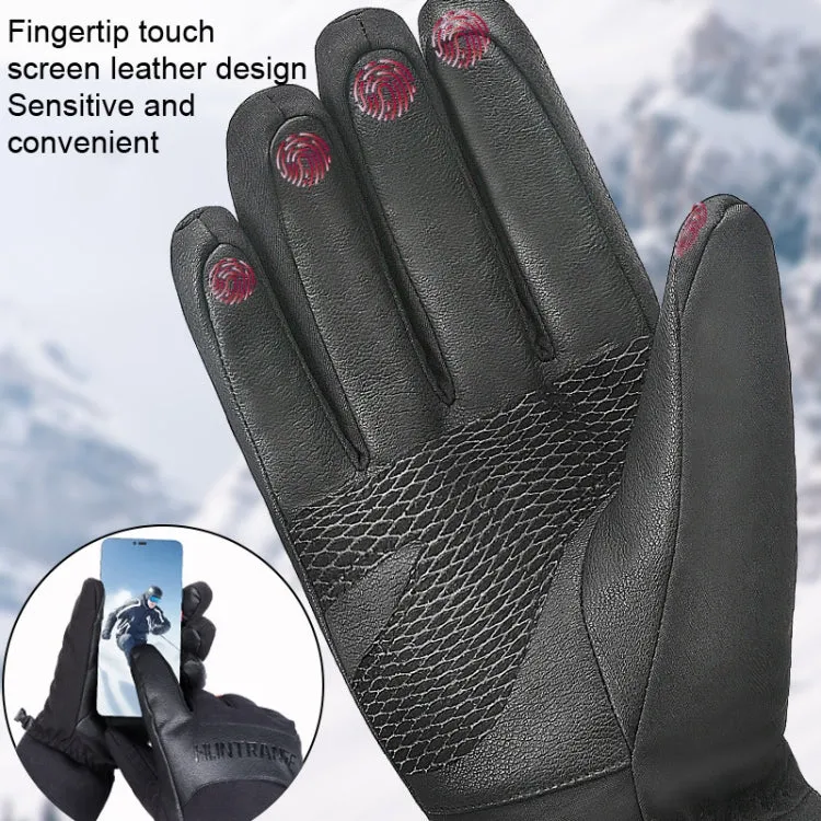 HUNTRANGE A055 Waterproof Riding Sports Touch Screen Keep Warm Gloves, Size: XL(Black)