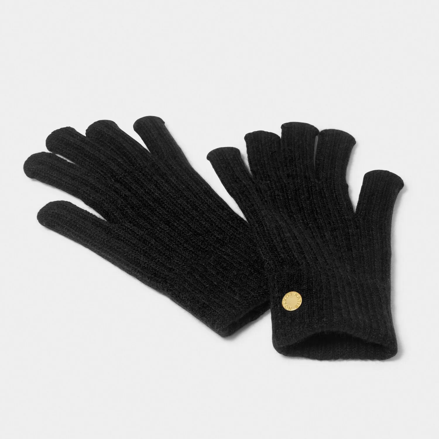 Katie Loxton 24cm Black Knitted Gloves