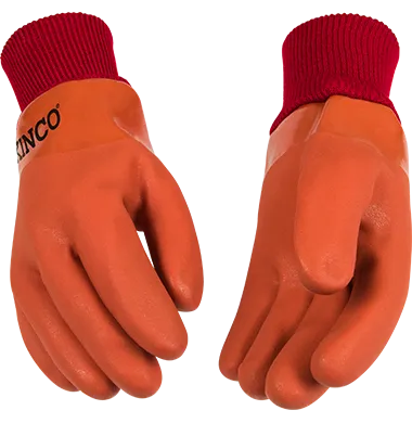 Kinco 8170 Acrylic Lined Sandy Finish PVC Knit Wrist Gloves (One Dozen)