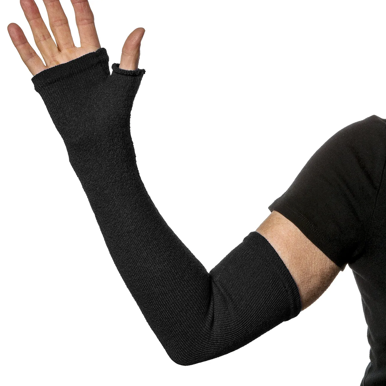 Long Fingerless Gloves | Skin Protectors | Medium Weight. (pair)