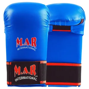 MAR-141B | Blue Karate Gloves w/ Moulded Padding