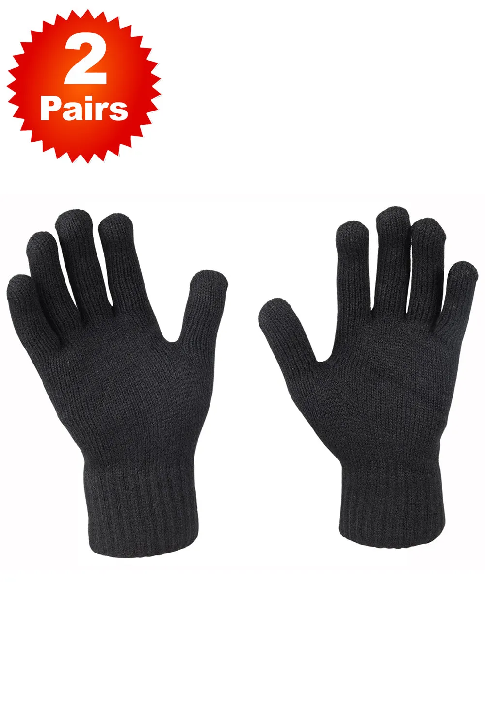 Mens Thermal Stretch Gloves 1-3 Pairs