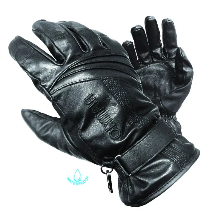 Monsoon Leather Waterproof Motorcycle Gloves | Olympia Sports