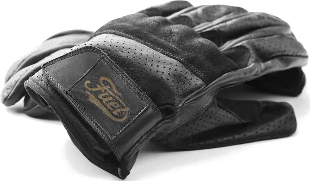 Motorcycle gloves Rodeo Perforierte Fuel, black