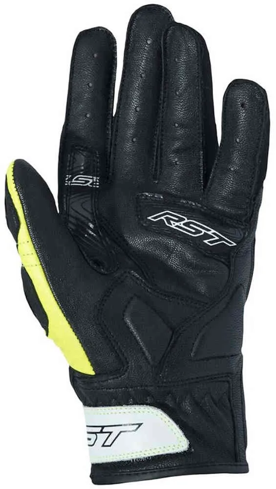 Motorcycle gloves Stunt III RST, black/white/yellow