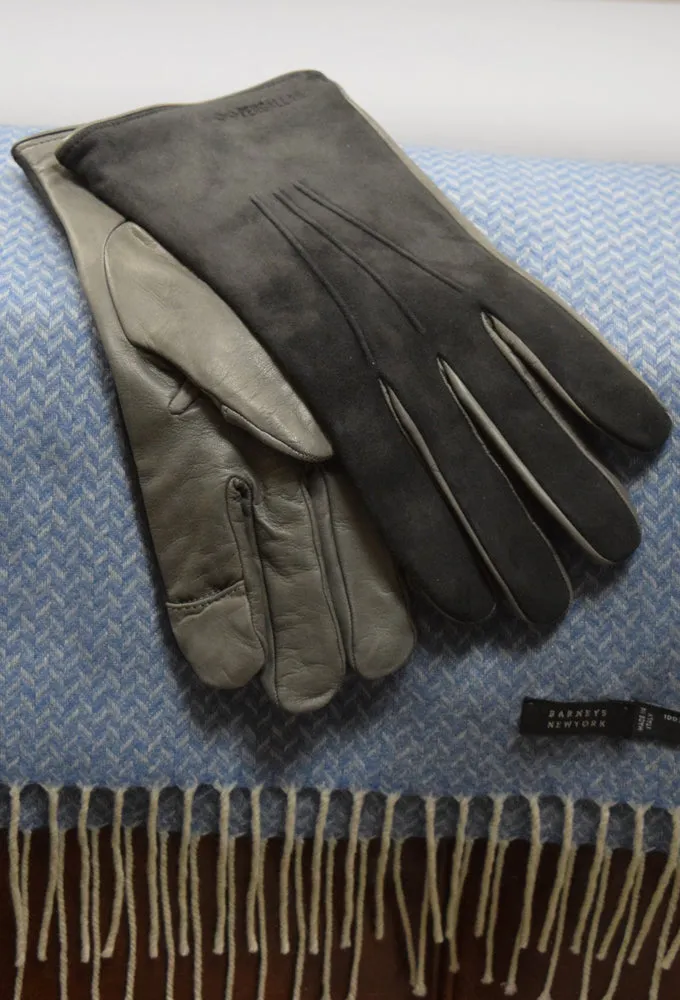 Navy/Grey Leather Genius Gloves