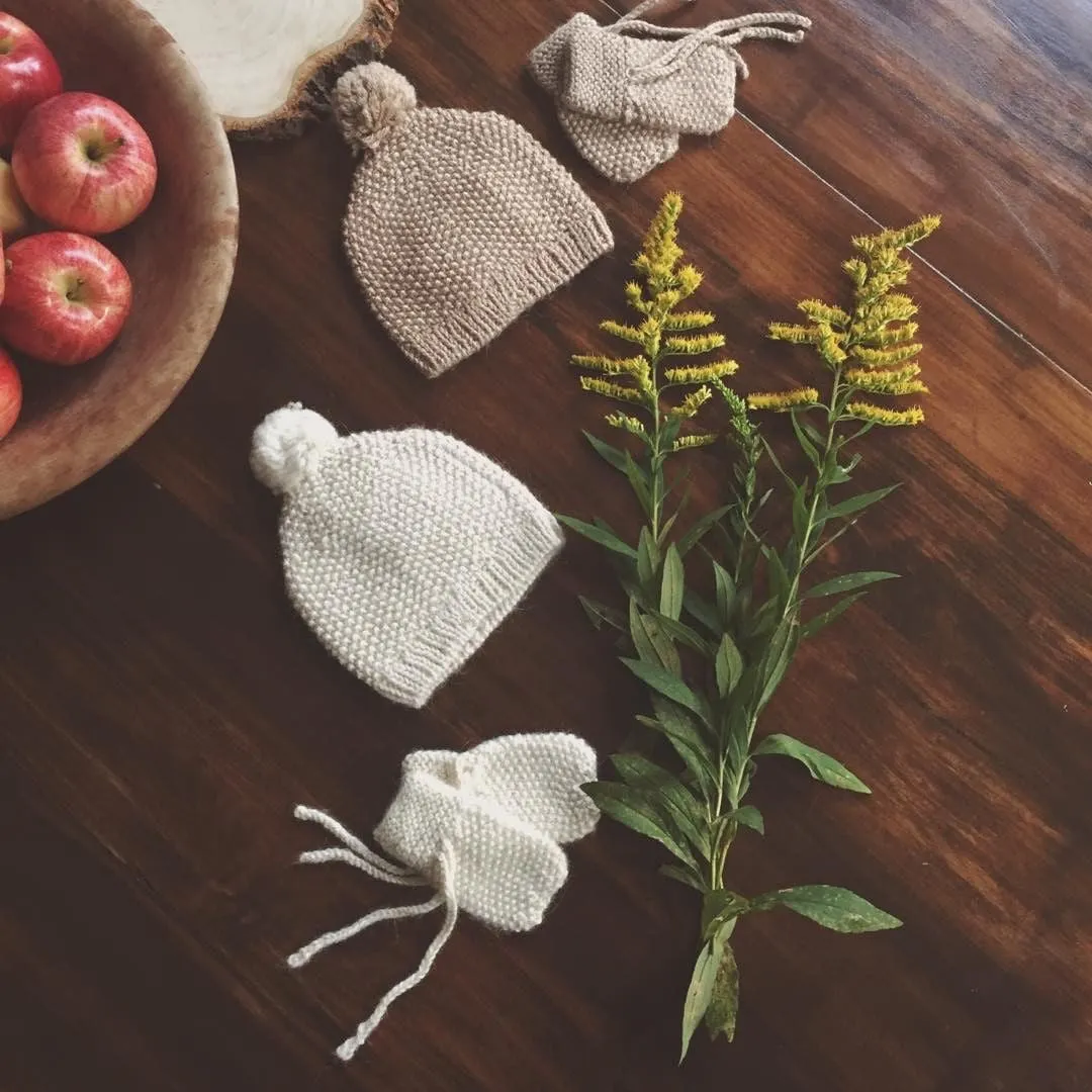 Newborn Mittens - Cream