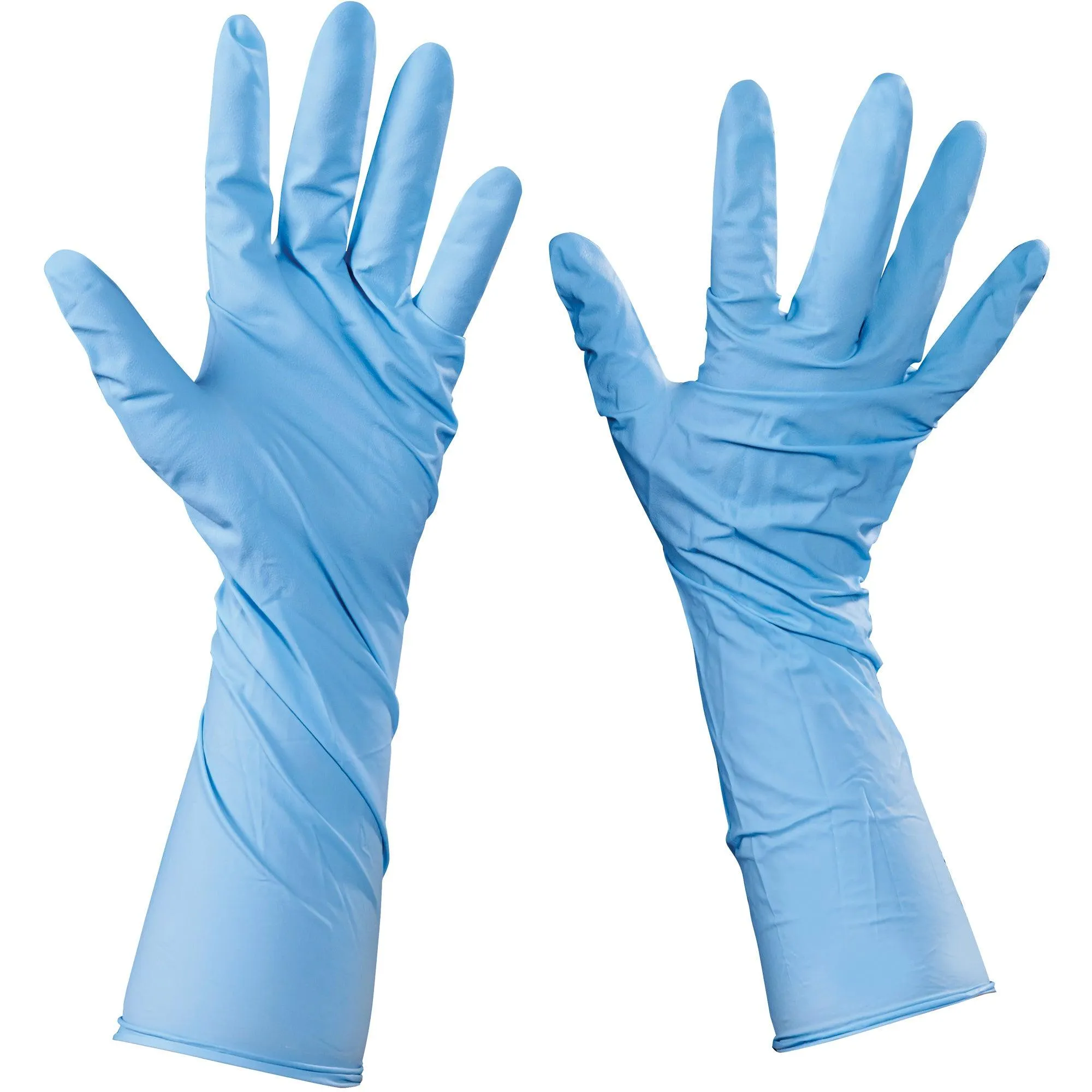 Nitrile Gloves with Extended Cuffs - Large