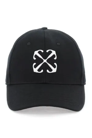 Off-white baseball cap with embroidery