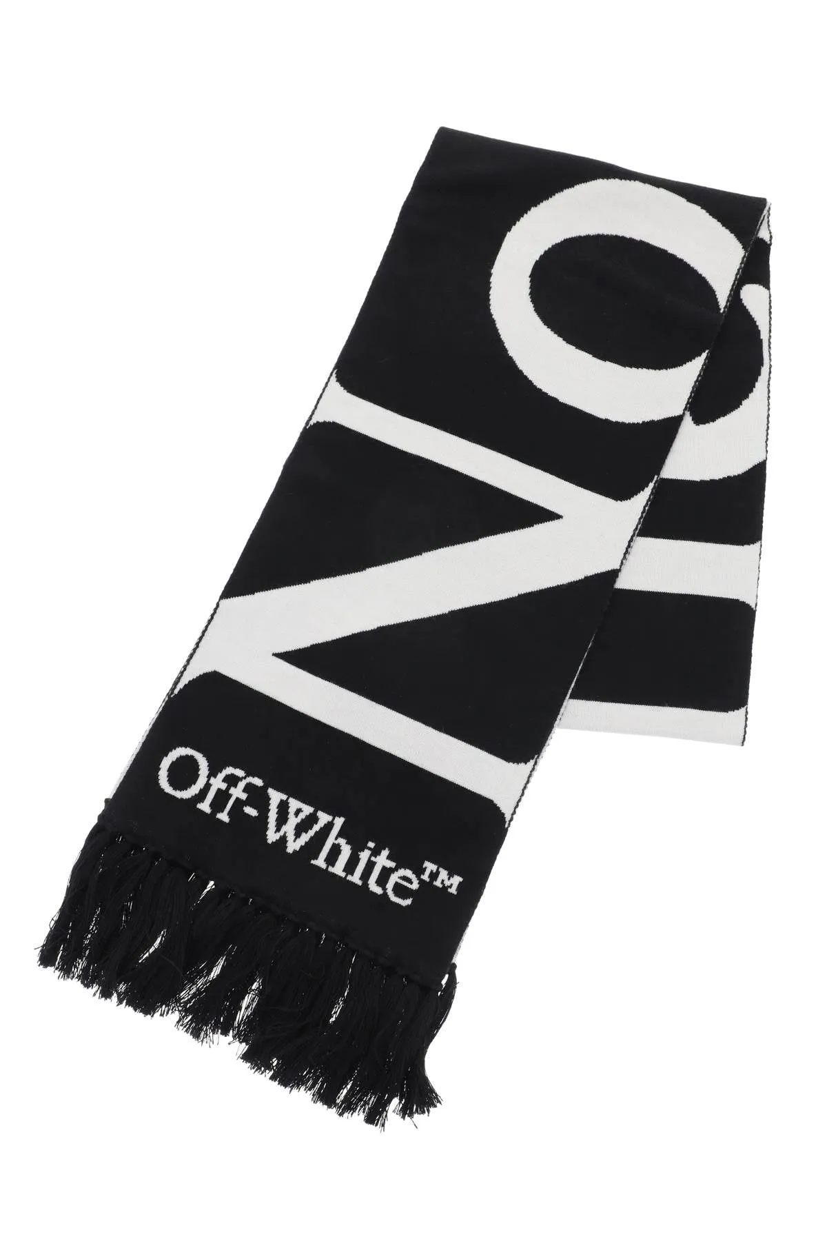 Off-white reversibile scarf with lettering