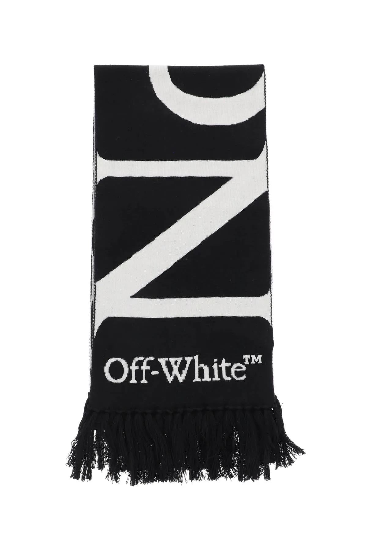 Off-white reversibile scarf with lettering