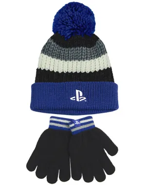 Playstation Kid's Bobble Hat And Gloves Set