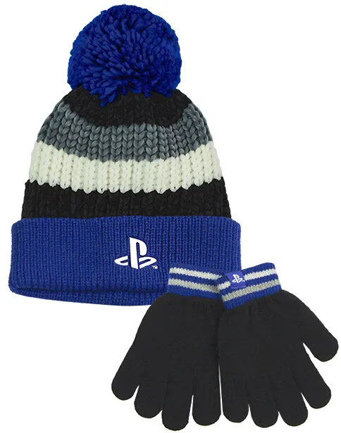 Playstation Kid's Bobble Hat And Gloves Set