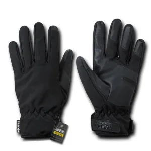 RapDom Soft Shell Black Winter Gloves w/ Touch Screen Device Tips