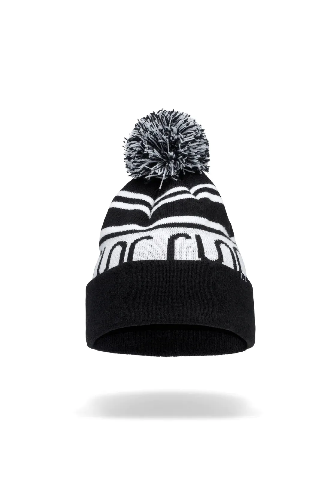 Runr Nordic Bobble Hat | Black/White