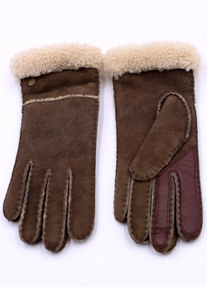 Sheepskin Exposed  Slim Tech Glove in Slate Curly by UGG