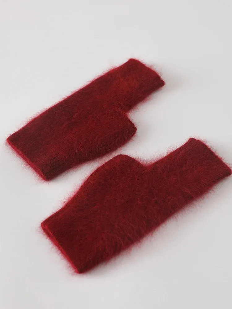 TEEK - Soft Fuzz Fingerless Gloves