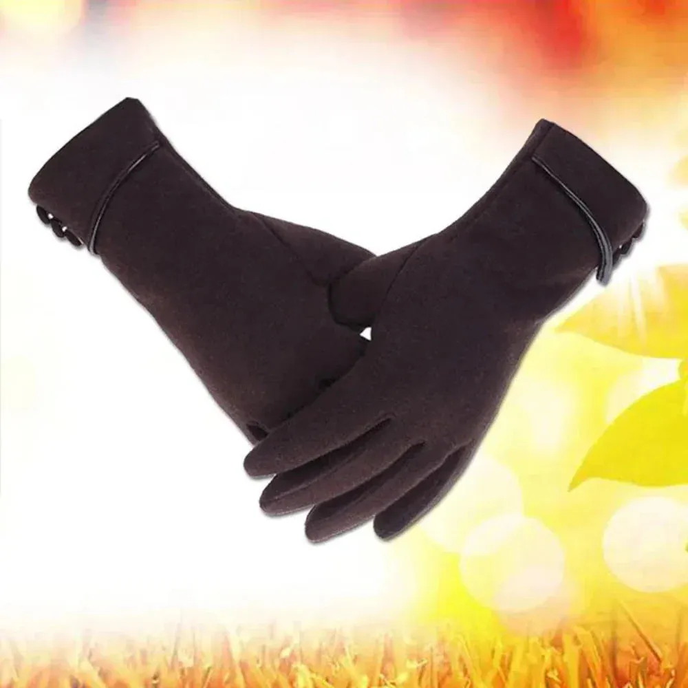 Women Winter Fleece Lined Touch Screen Warm Gloves