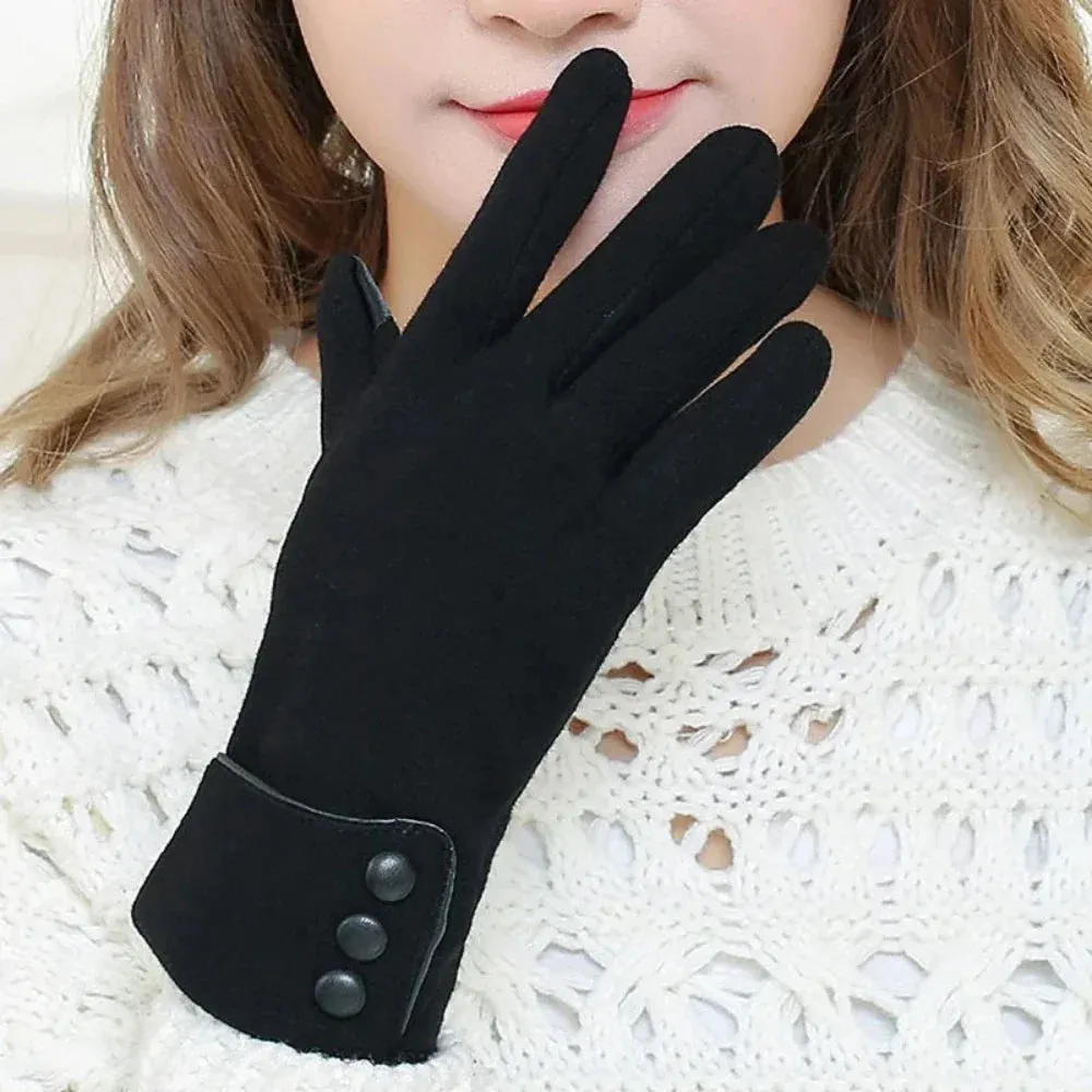 Women Winter Fleece Lined Touch Screen Warm Gloves