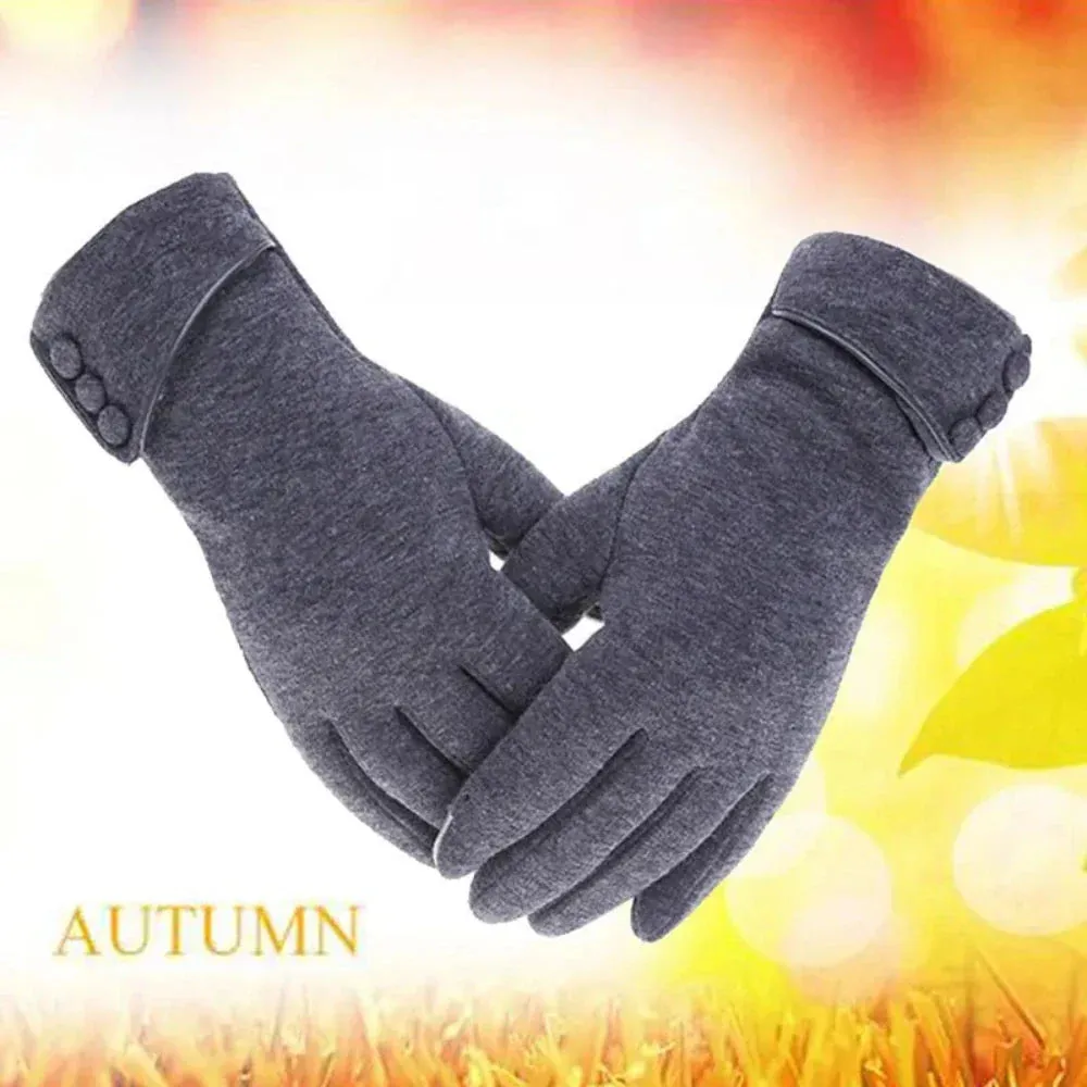 Women Winter Fleece Lined Touch Screen Warm Gloves