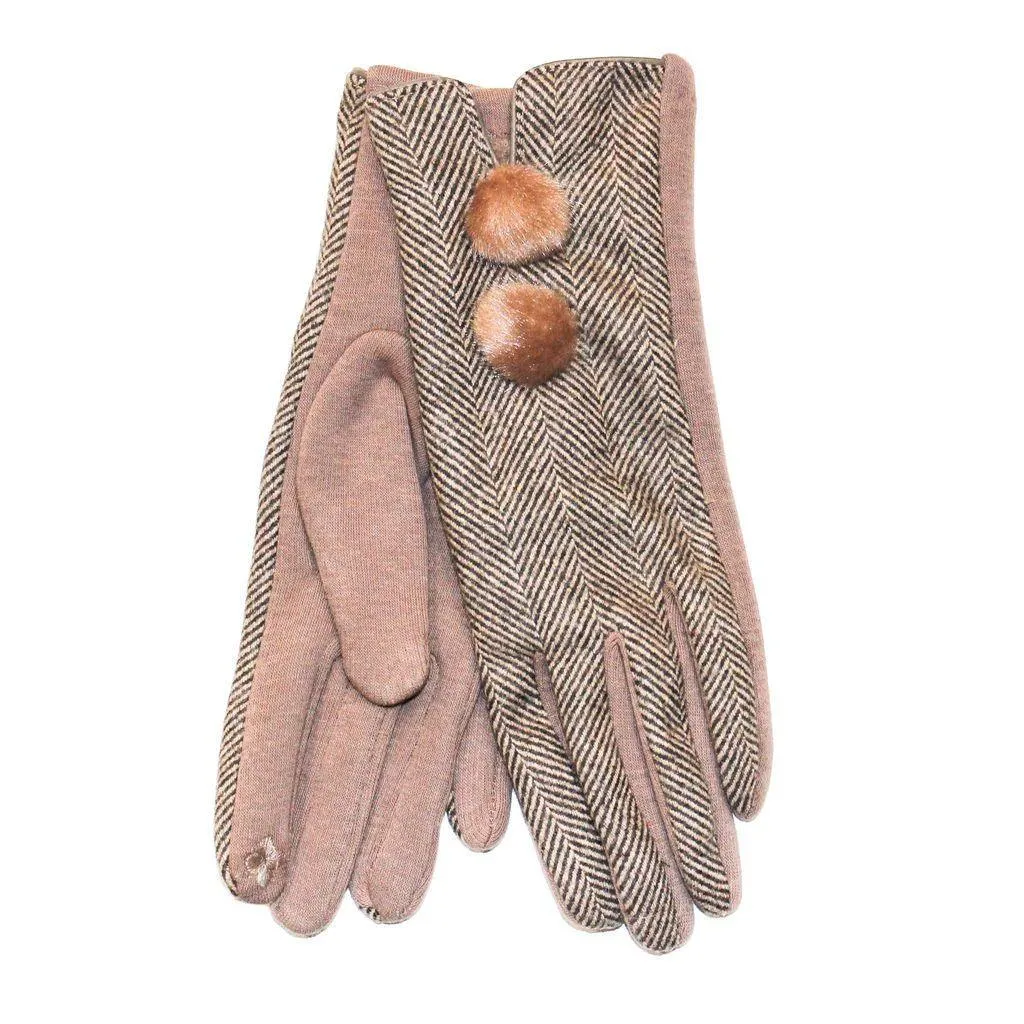 Womenswear Herringbone Gloves