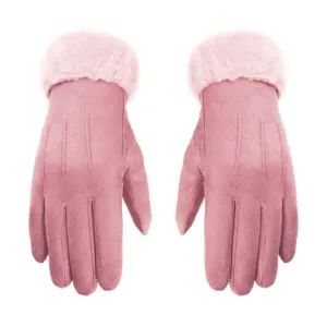 WST-01 Fleece Warm Gloves Autumn and Winter Touchscreen Cycling Gloves(Pink)