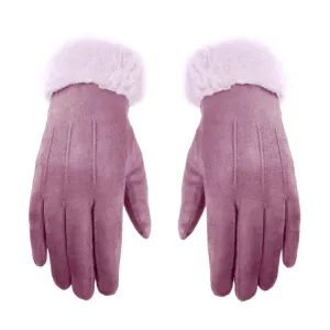 WST-01 Fleece Warm Gloves Autumn and Winter Touchscreen Cycling Gloves(Purple)