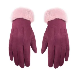 WST-01 Fleece Warm Gloves Autumn and Winter Touchscreen Cycling Gloves(Rose Red)