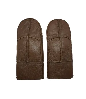 YISEVEN Men's Sheepskin Shearling Leather Gloves(Mittens)